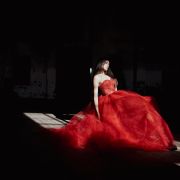 Los Angeles Romantic Dress in Red Tulle